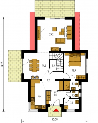 Mirror image | Floor plan of ground floor - TREND 293